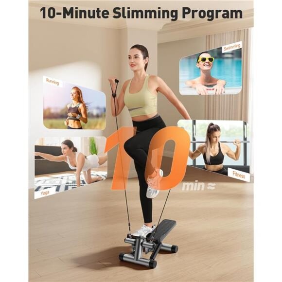 Stair Stepper for Exercise,Mini Steppers with Resistance Band, Hydraulic Stepper - Picture 2 of 8